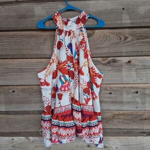 Shein Curve Halter Ruffle Top